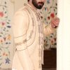Front Open Skin Color Prince Coat with Kora Dabka Embroidery - Image 2